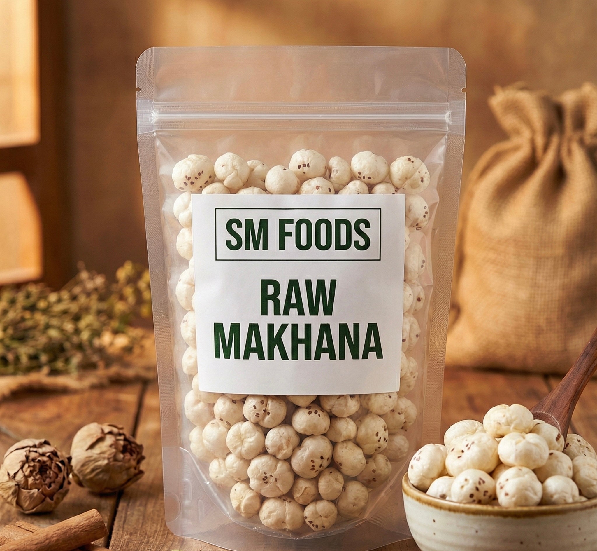 RAW MAKHANA 100G (SIZE 6+)