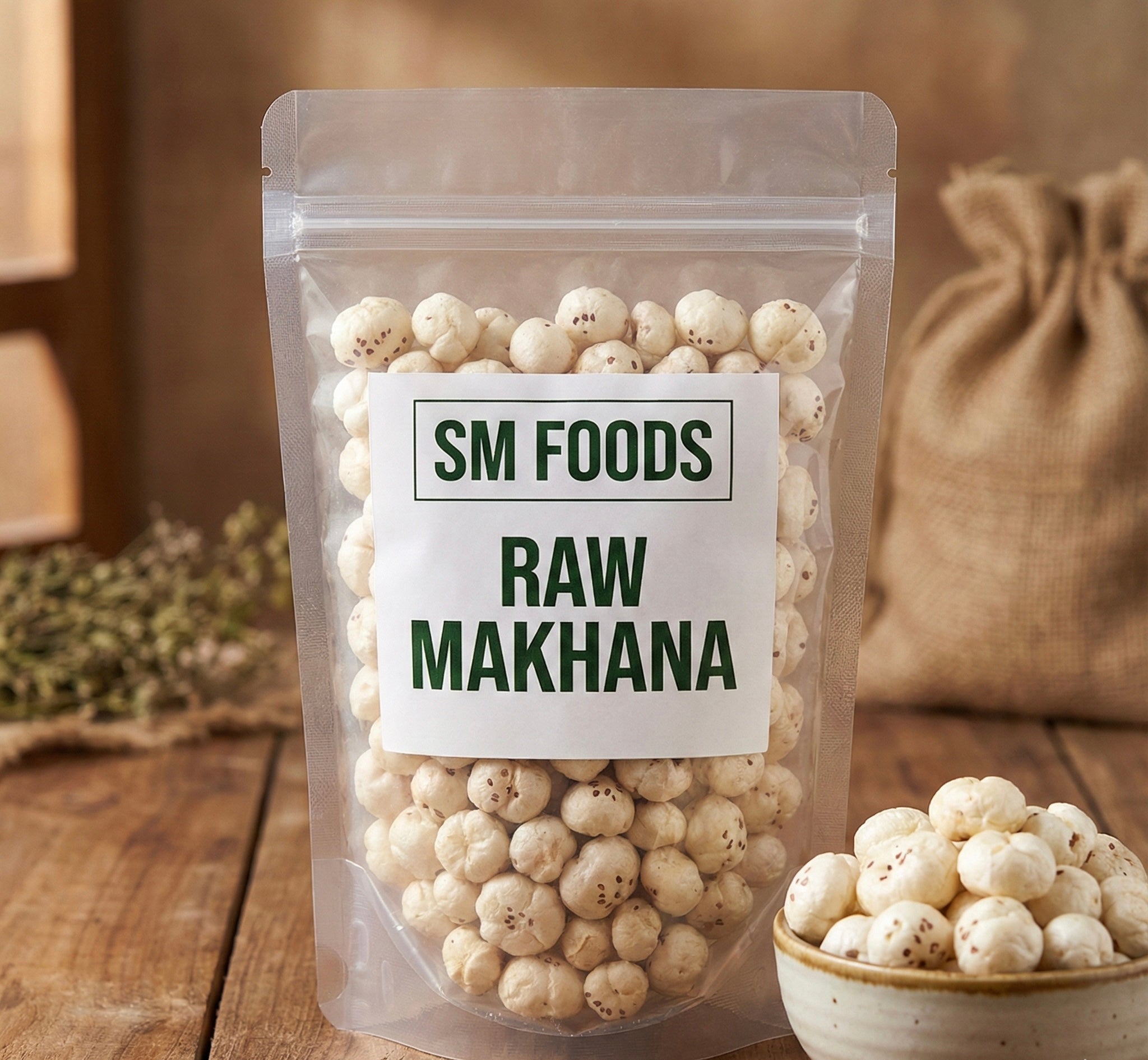 RAW MAKHANA 100G (SIZE 6+)